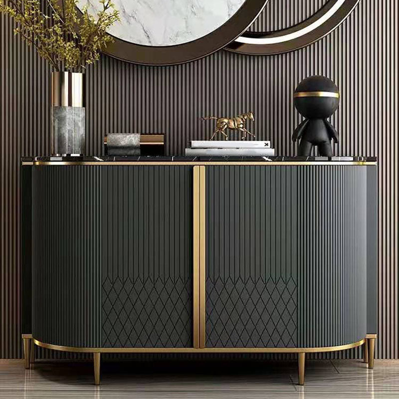 Glam Style Buffet Sideboard Stone Top Server with Door for Home