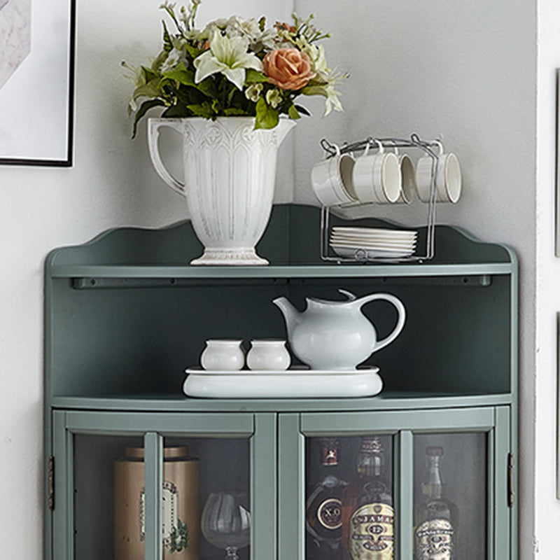 Contemporary Side Board Rubber Wood Door Sideboard for Dining Room