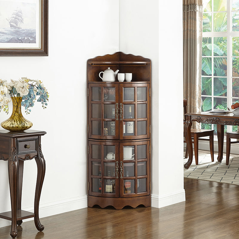 Contemporary Side Board Rubber Wood Door Sideboard for Dining Room