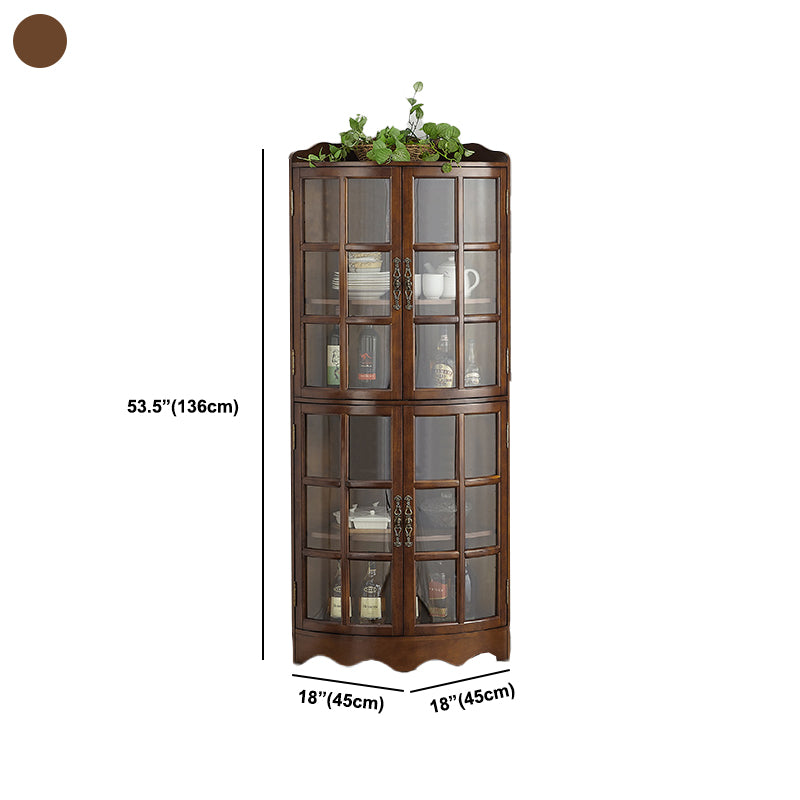 Contemporary Side Board Rubber Wood Door Sideboard for Dining Room