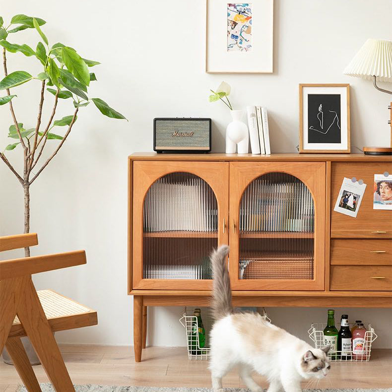 Wood Kitchen Buffet Sideboard Drawer and 2-Door Dining Sideboard