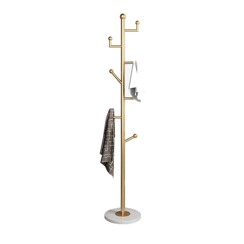 Contemporary Hall Stand Mental 7 Hooks No Distressing Coat Hanger