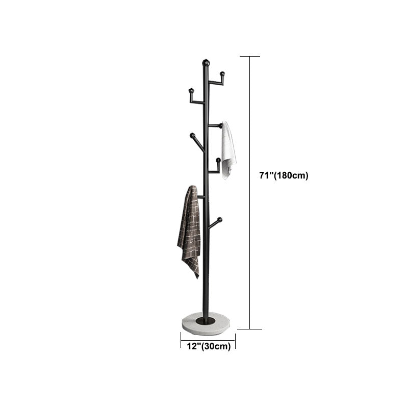 Contemporary Hall Stand Mental 7 Hooks No Distressing Coat Hanger