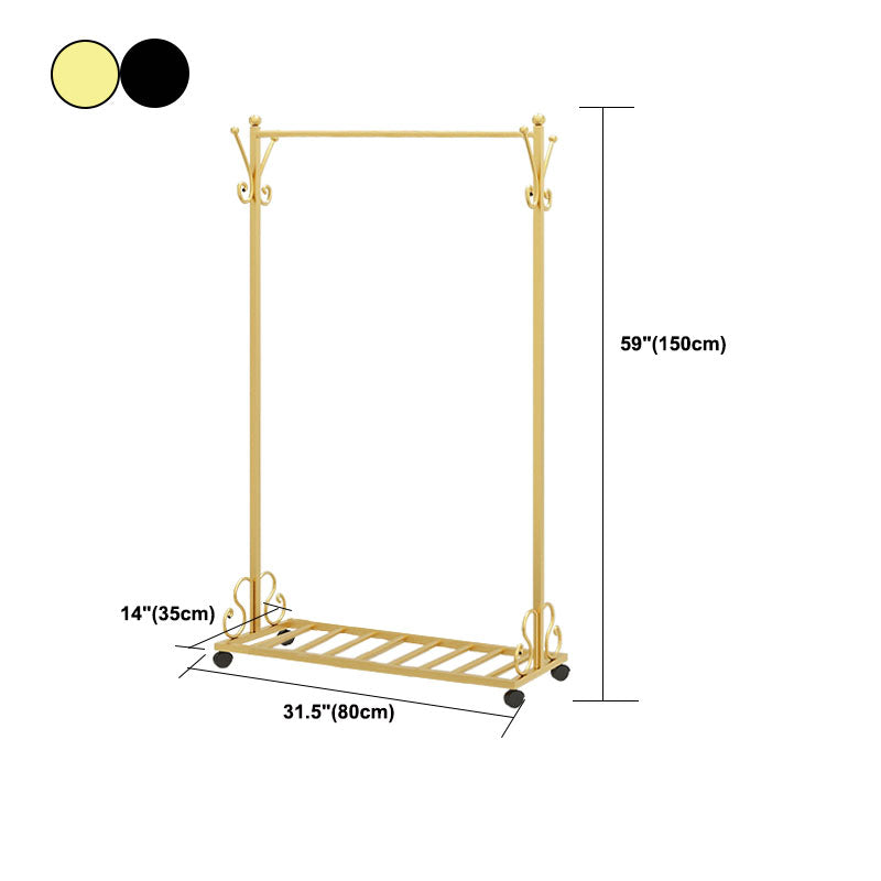 Glam Coat Hanger Metal No Distressed Entryway Kit With Storage Shelving