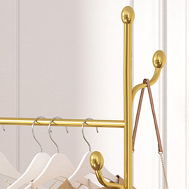 Glam Hall Tree Metal Shelving Hooks Included Free Standing Coat Hanger