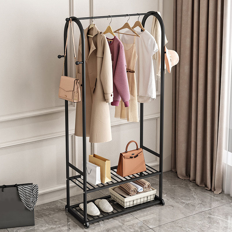 Glam Hall Tree Metal No Distresses Free Standing Shelving Included Coat Rack