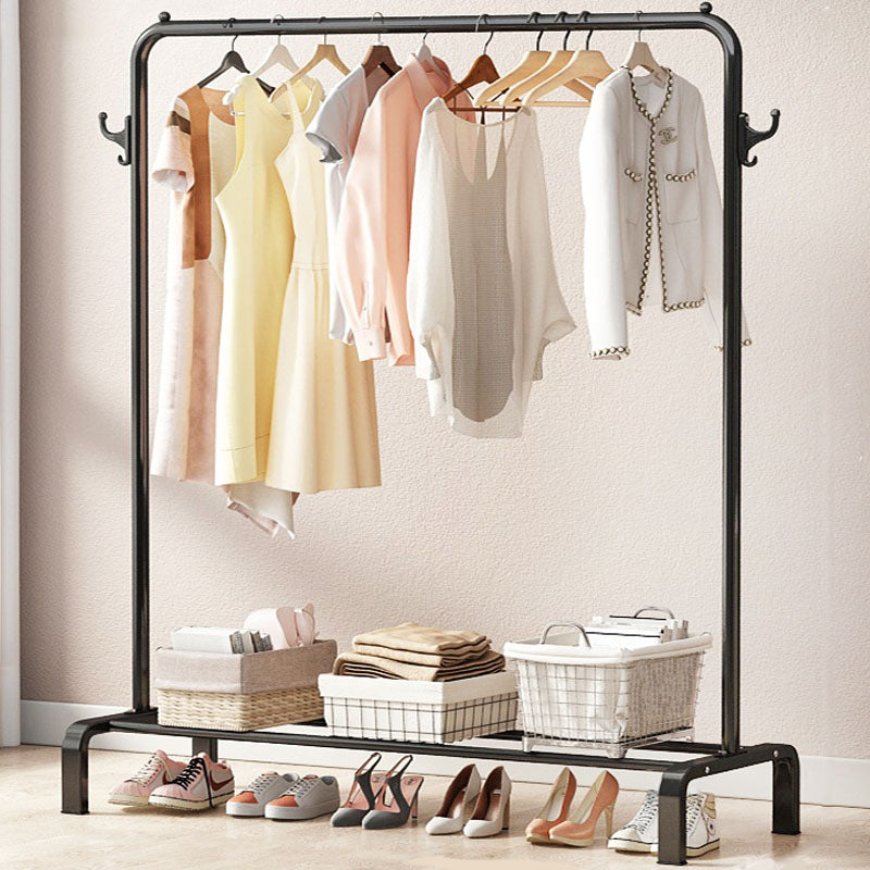 Coat Rack Storage Shelf Metal Hanging Hook Hall Stand Living Room