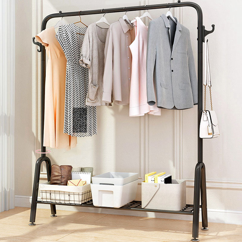 Coat Rack Storage Shelf Metal Hanging Hook Hall Stand Living Room