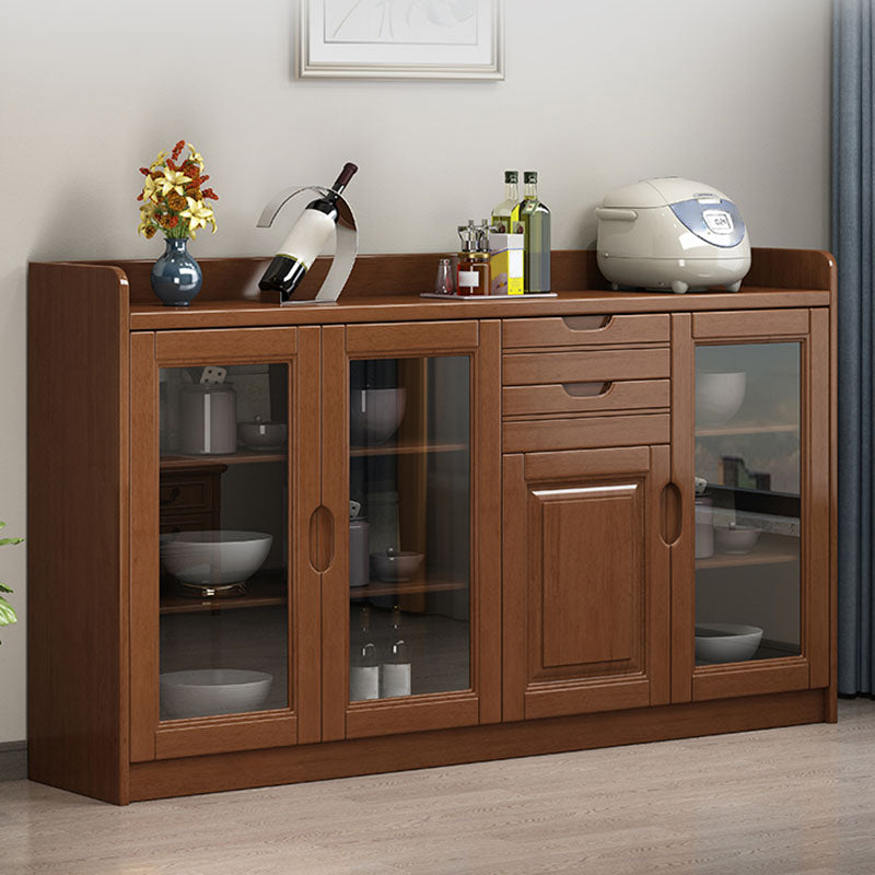 Rubber Wood Contemporary Style Sideboard Dining Room Sideboard