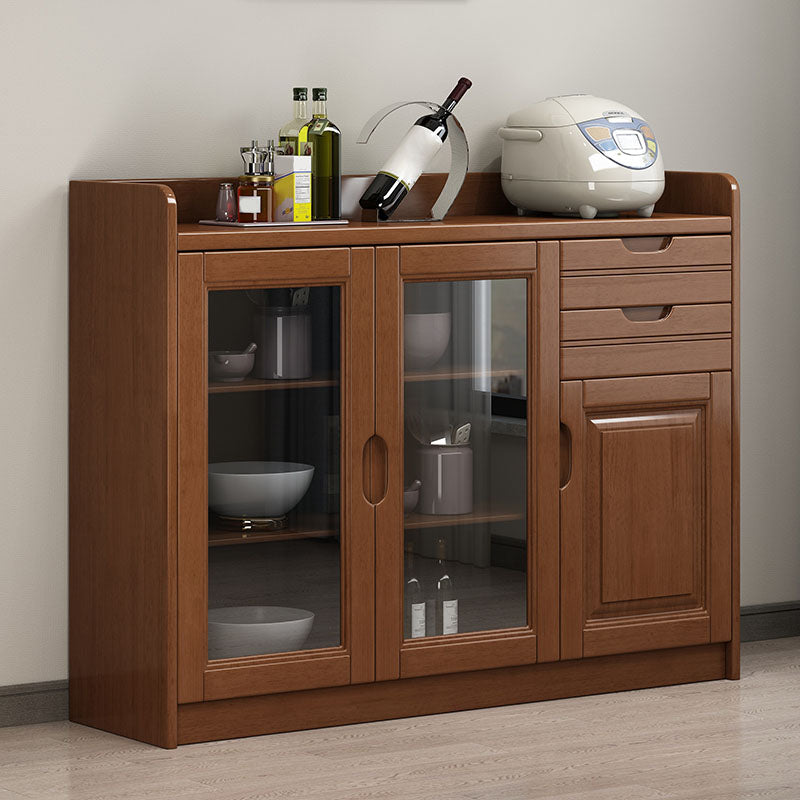 Rubber Wood Contemporary Style Sideboard Dining Room Sideboard