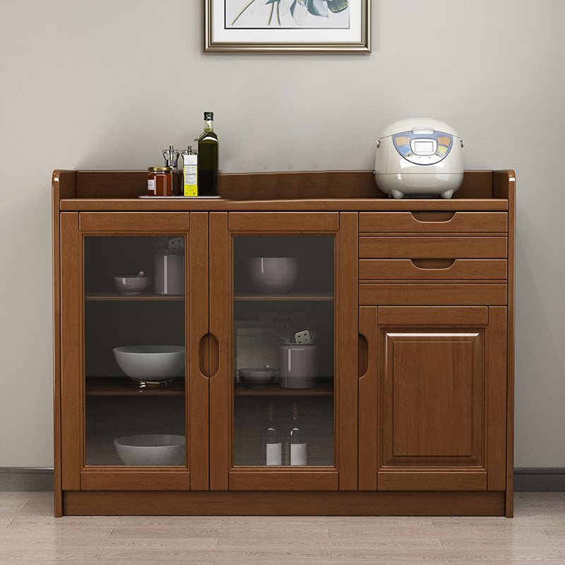 Rubber Wood Contemporary Style Sideboard Dining Room Sideboard