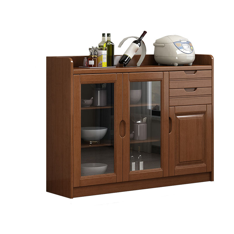 Rubber Wood Contemporary Style Sideboard Dining Room Sideboard