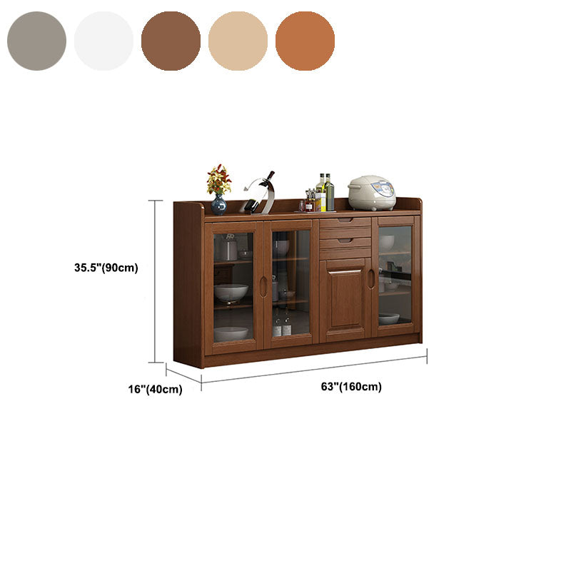 Rubber Wood Contemporary Style Sideboard Dining Room Sideboard