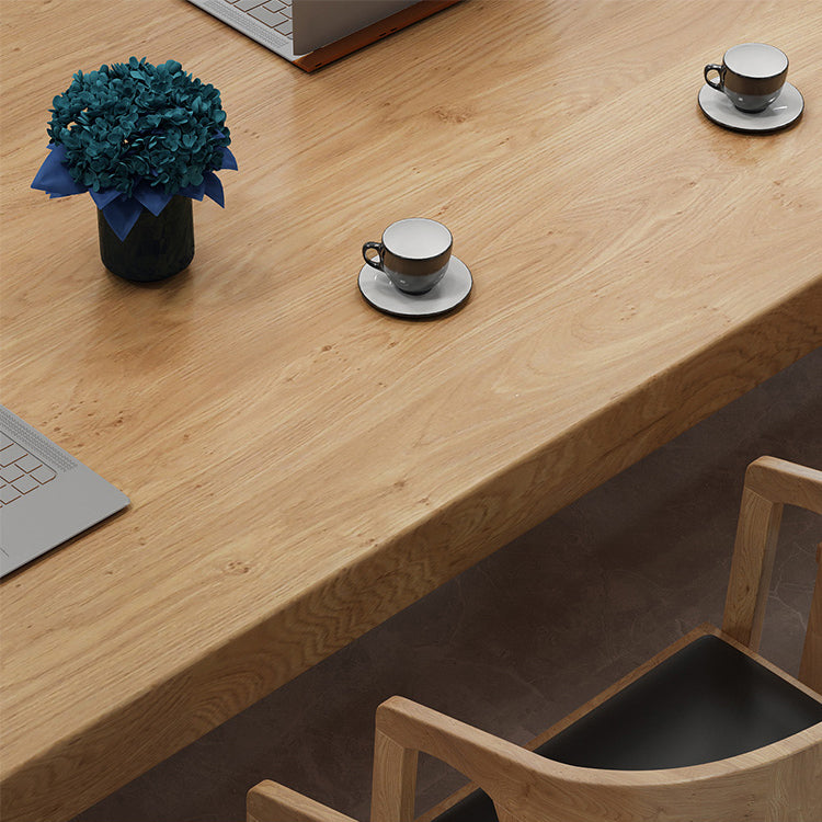 Pine Wood Rectangular Writing Desk Natural Contemporary Desk