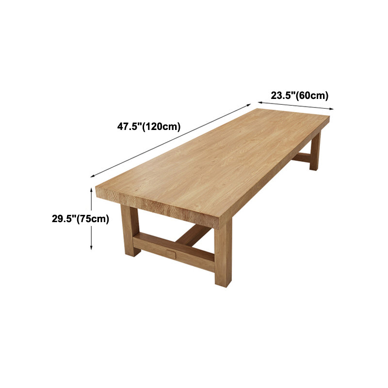 Pine Wood Rectangular Writing Desk Natural Contemporary Desk