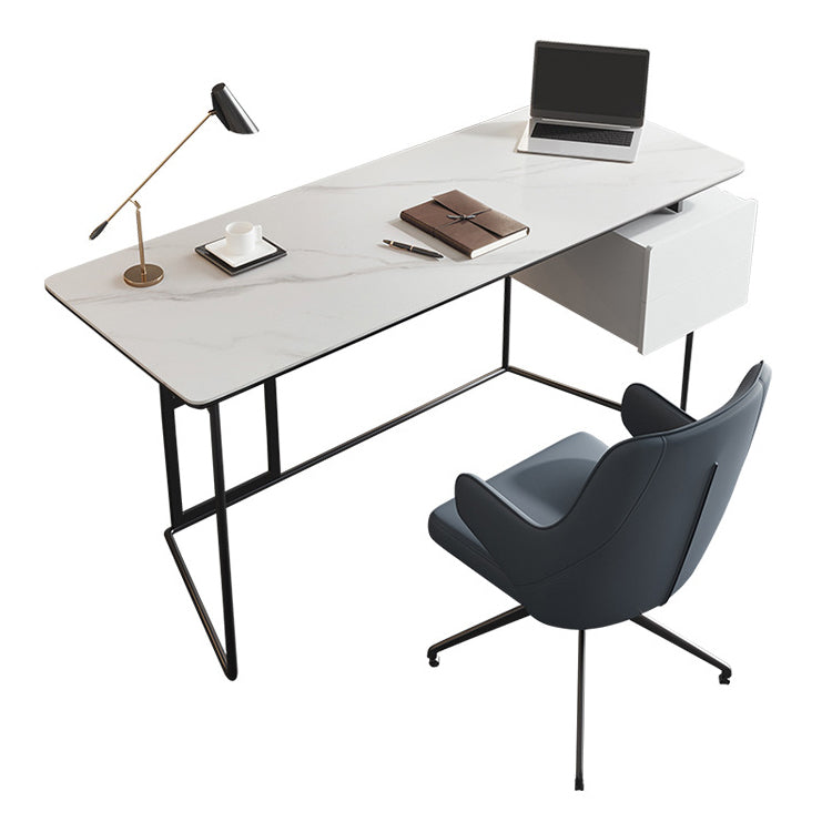 Contemporary Style Office Desk Home and Office Writing Desk with 2-drawer
