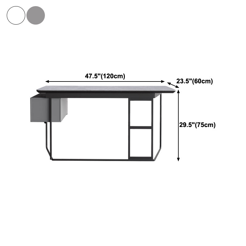 Contemporary Style Office Desk Home and Office Writing Desk with 2-drawer