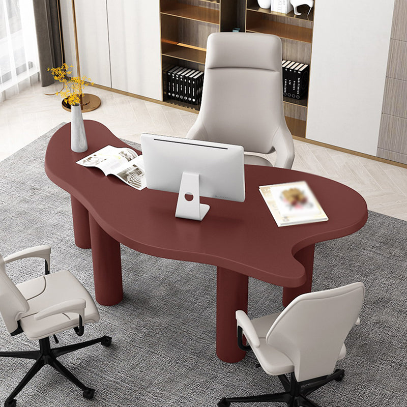 Solid Wood Meeting Table Home Office Free Form Industrial Writing Desk