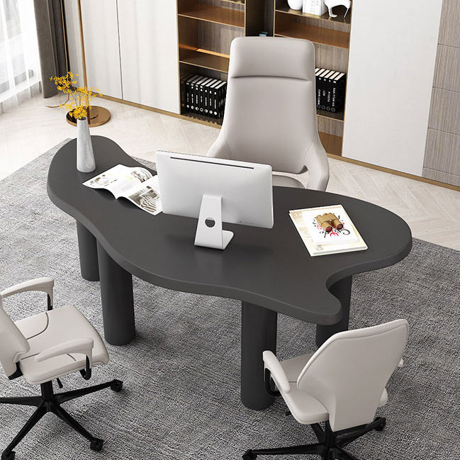 Solid Wood Meeting Table Home Office Free Form Industrial Writing Desk