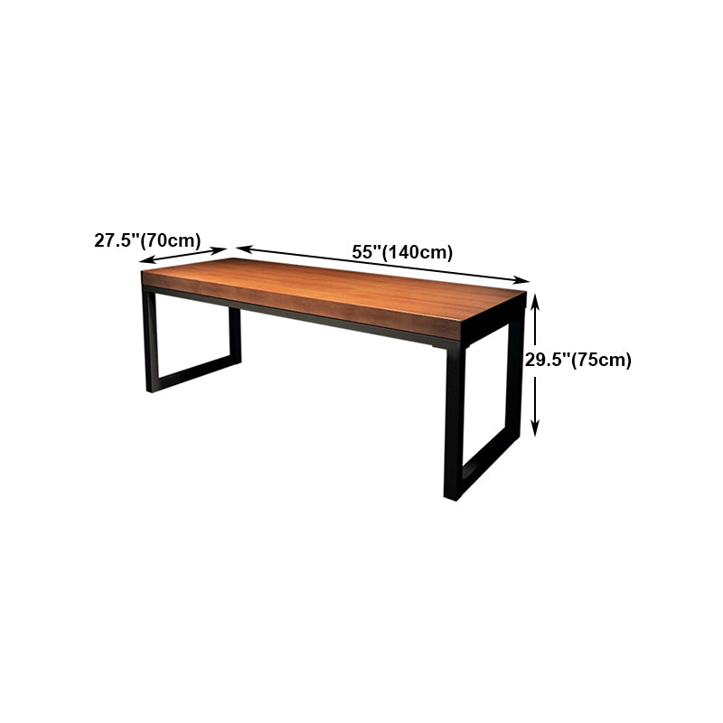 Modern Style Rectangular Writing Desk Pine Solid Wood Office Desk