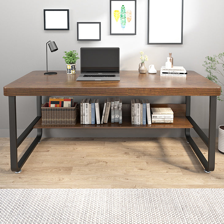 Industrial Rectangular Writing Desk Solid Wood Desk for Office