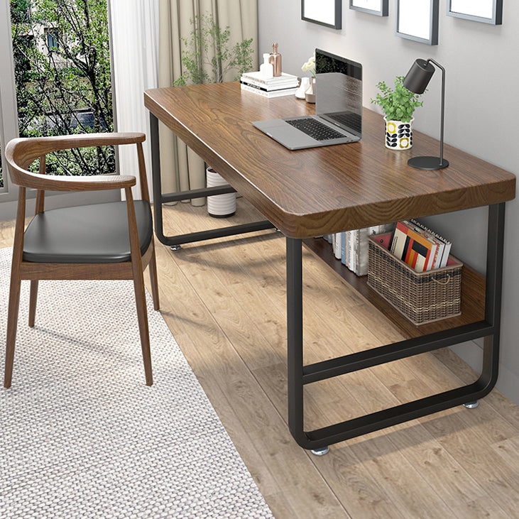 Industrial Rectangular Writing Desk Solid Wood Desk for Office