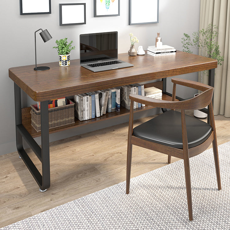 Industrial Rectangular Writing Desk Solid Wood Desk for Office