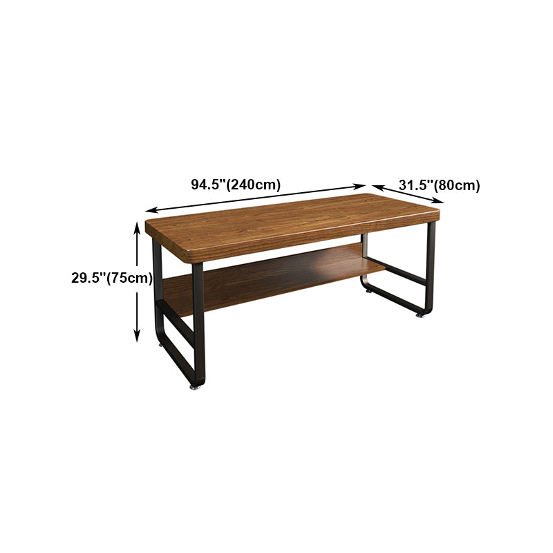 Industrial Rectangular Writing Desk Solid Wood Desk for Office