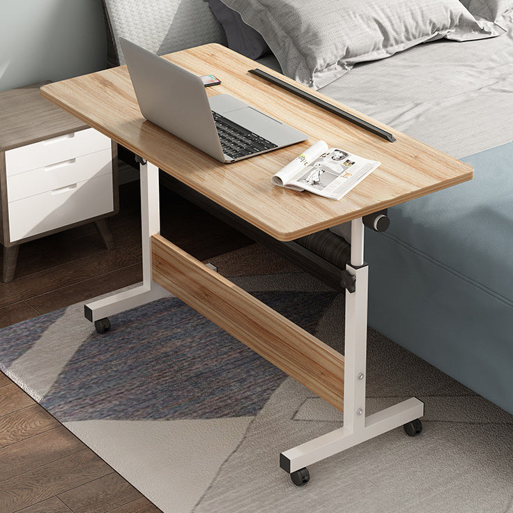 Wooden Contemporary Folding Desk Hight Adjustable Desk with Caster Wheels