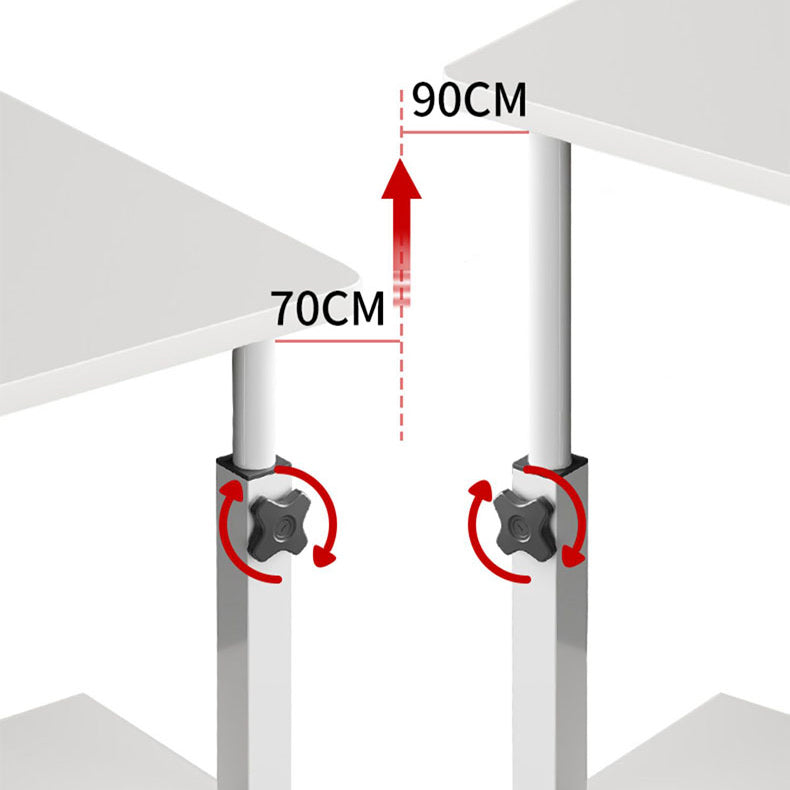 Wooden Contemporary Folding Desk Hight Adjustable Desk with Caster Wheels