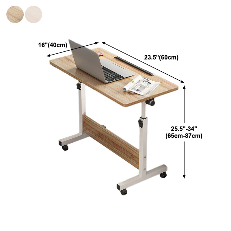 Wooden Contemporary Folding Desk Hight Adjustable Desk with Caster Wheels