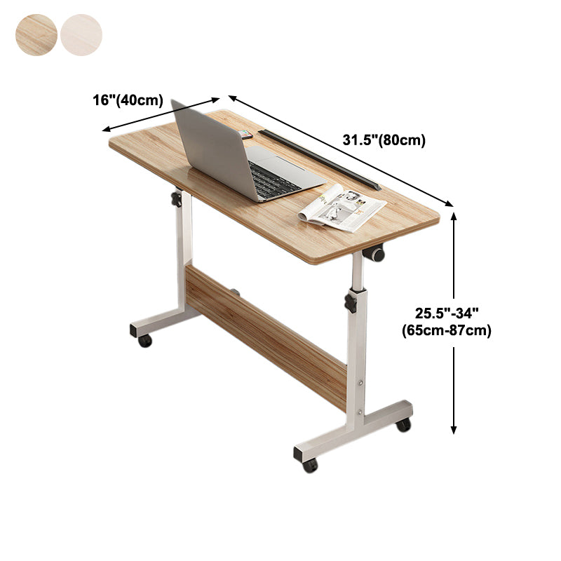 Wooden Contemporary Folding Desk Hight Adjustable Desk with Caster Wheels