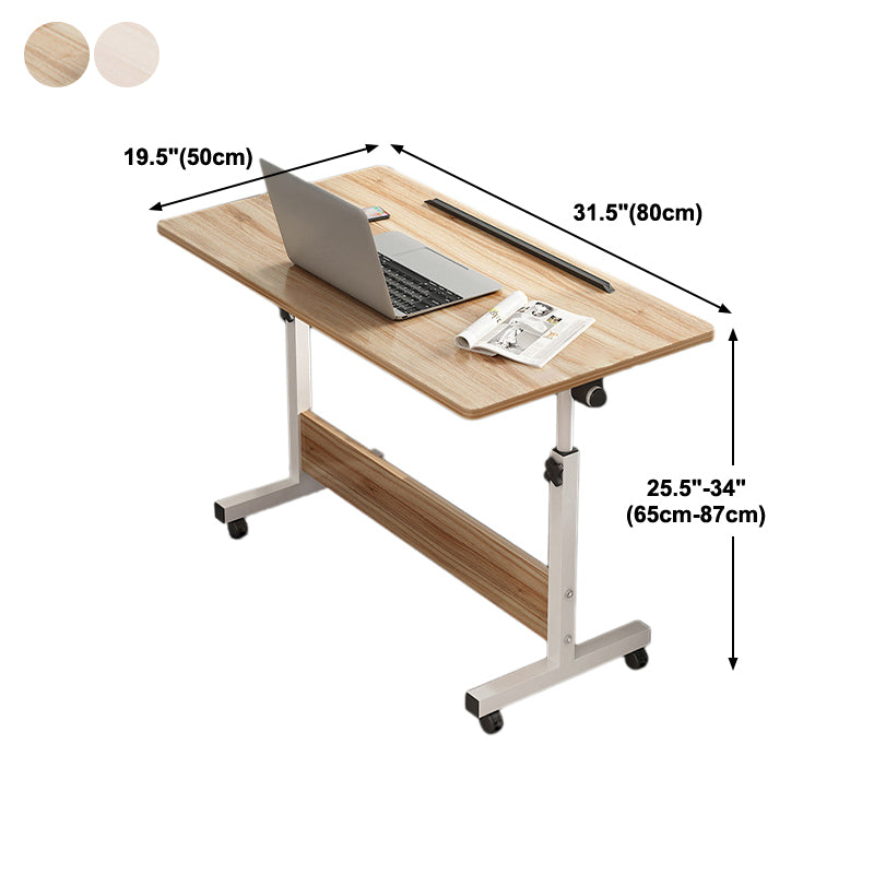 Wooden Contemporary Folding Desk Hight Adjustable Desk with Caster Wheels