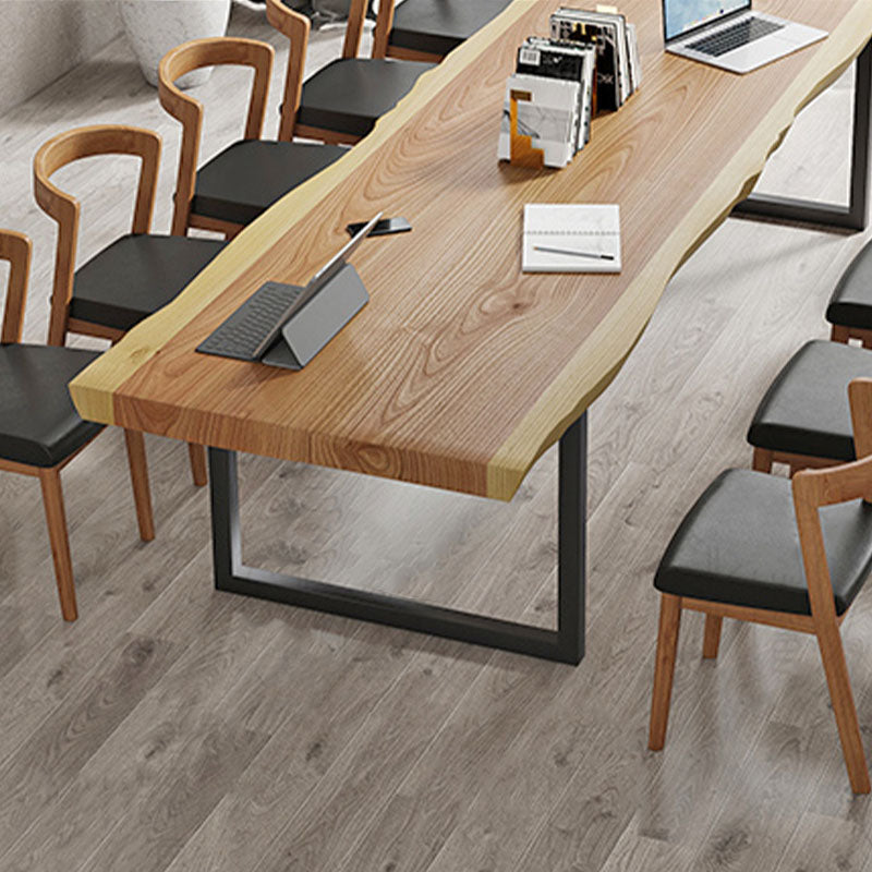 Solid Wood Meeting Table Home Office Free Form Modern Writing Desk