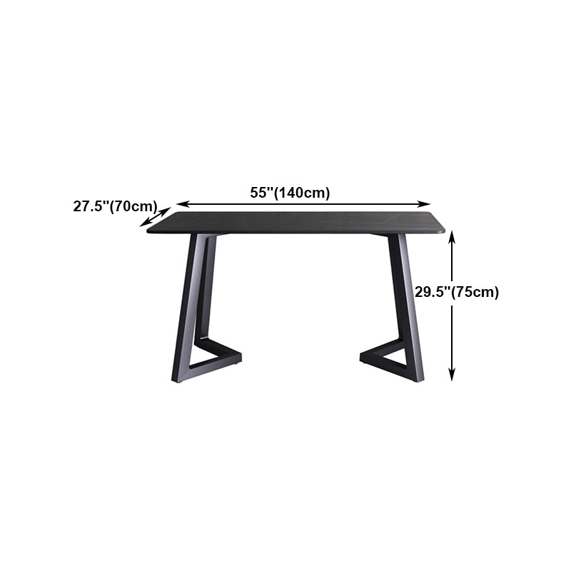 Black Office Desk Contemporary Style Writing Desk for Office and Home