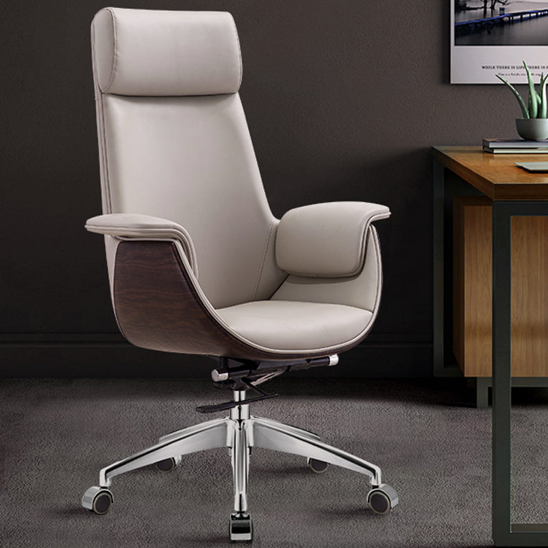 Metal Frame Office Chair Upholstered Arm High / Mid Back Task Chair with Wheels