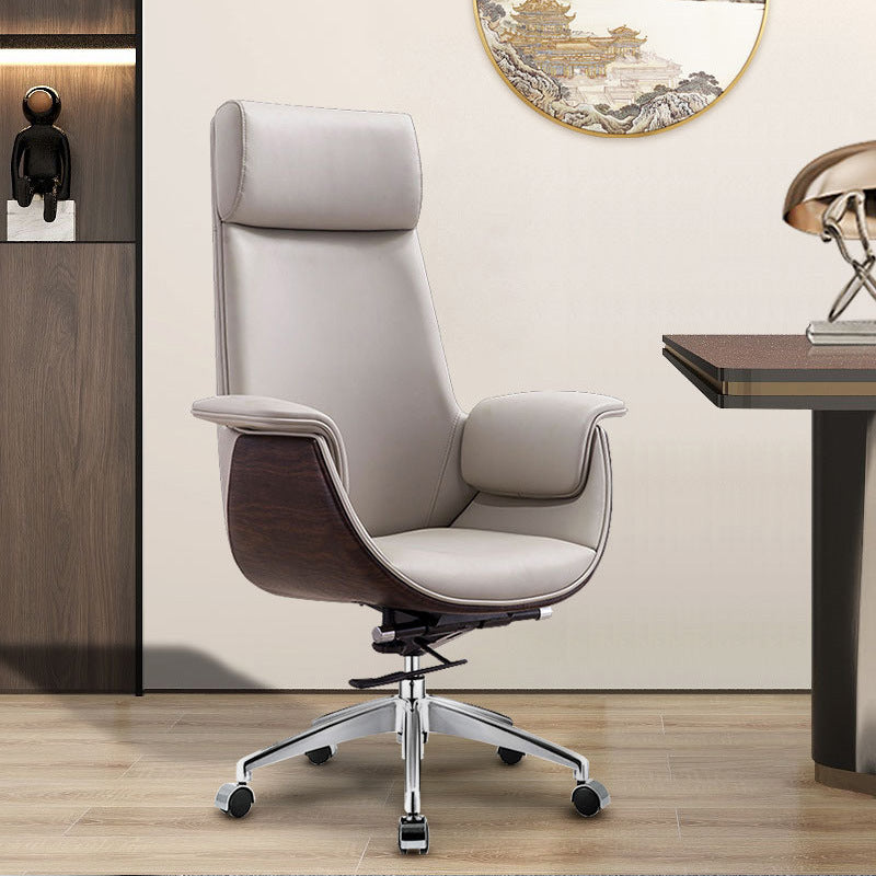 Metal Frame Office Chair Upholstered Arm High / Mid Back Task Chair with Wheels