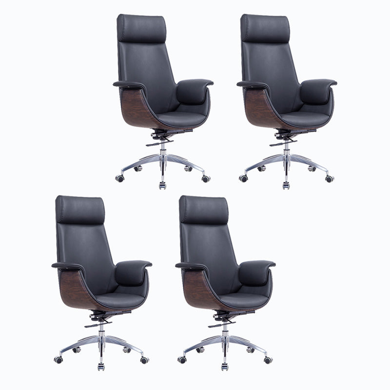 Metal Frame Office Chair Upholstered Arm High / Mid Back Task Chair with Wheels