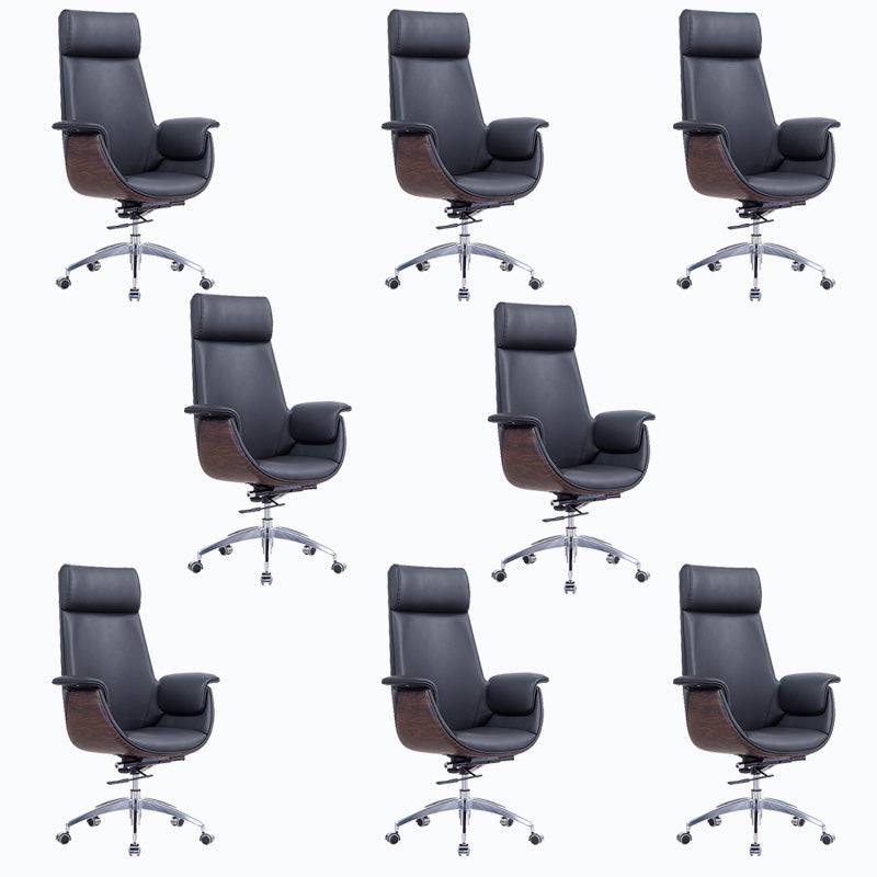 Metal Frame Office Chair Upholstered Arm High / Mid Back Task Chair with Wheels