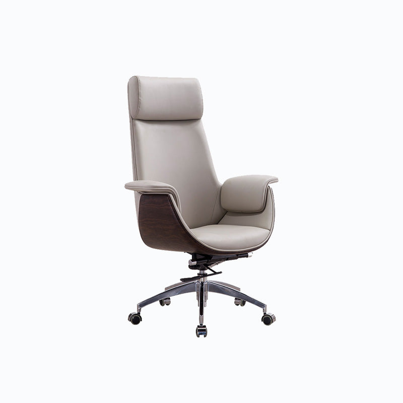 Metal Frame Office Chair Upholstered Arm High / Mid Back Task Chair with Wheels