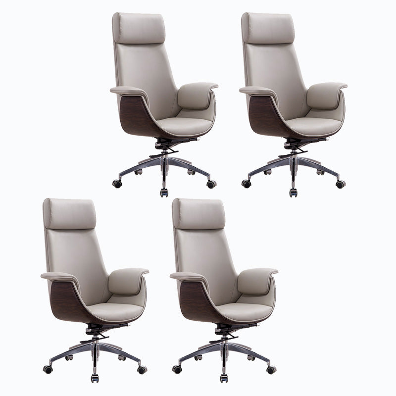 Metal Frame Office Chair Upholstered Arm High / Mid Back Task Chair with Wheels