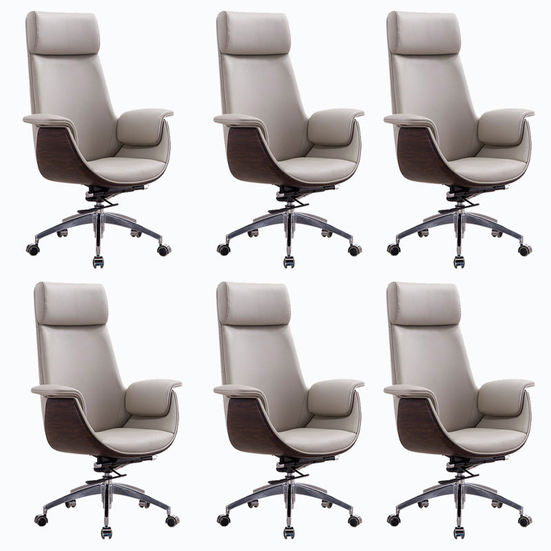 Metal Frame Office Chair Upholstered Arm High / Mid Back Task Chair with Wheels