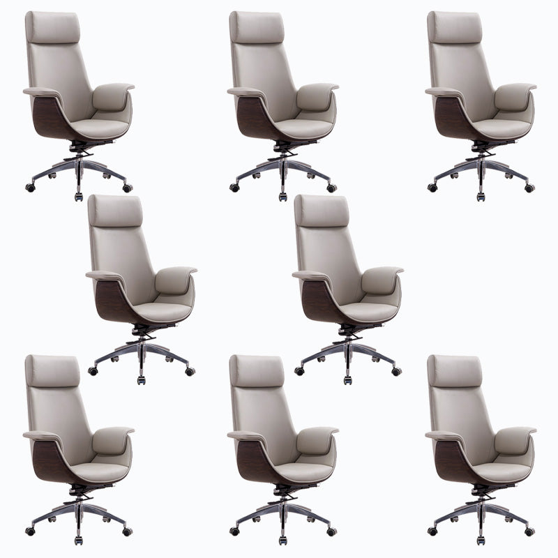 Metal Frame Office Chair Upholstered Arm High / Mid Back Task Chair with Wheels