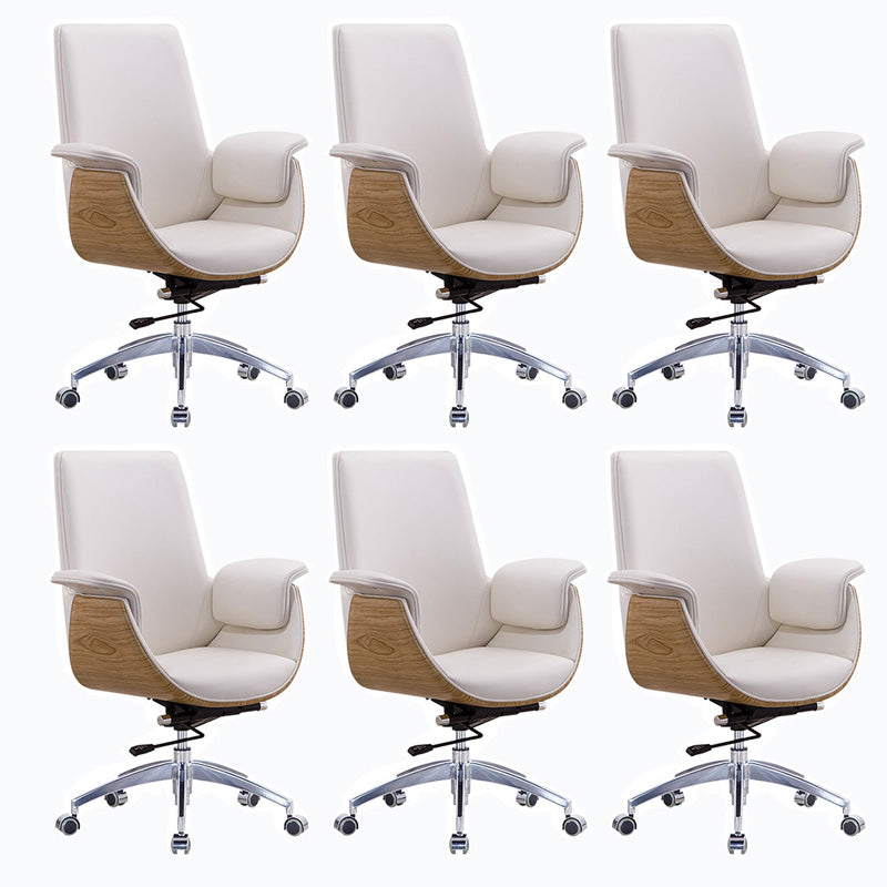 Metal Frame Office Chair Upholstered Arm High / Mid Back Task Chair with Wheels