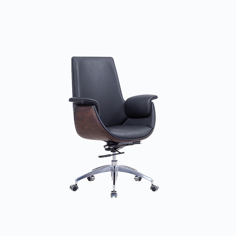 Metal Frame Office Chair Upholstered Arm High / Mid Back Task Chair with Wheels