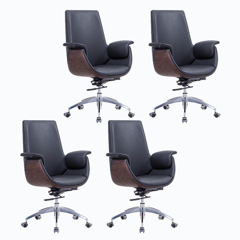 Metal Frame Office Chair Upholstered Arm High / Mid Back Task Chair with Wheels