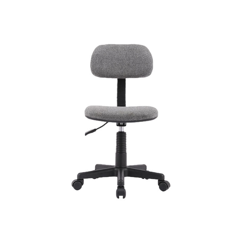 Armless Office Chair Rotatable Nylon Base Task Chair with Wheels