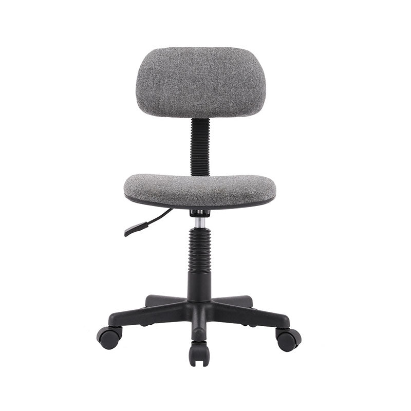 Armless Office Chair Rotatable Nylon Base Task Chair with Wheels