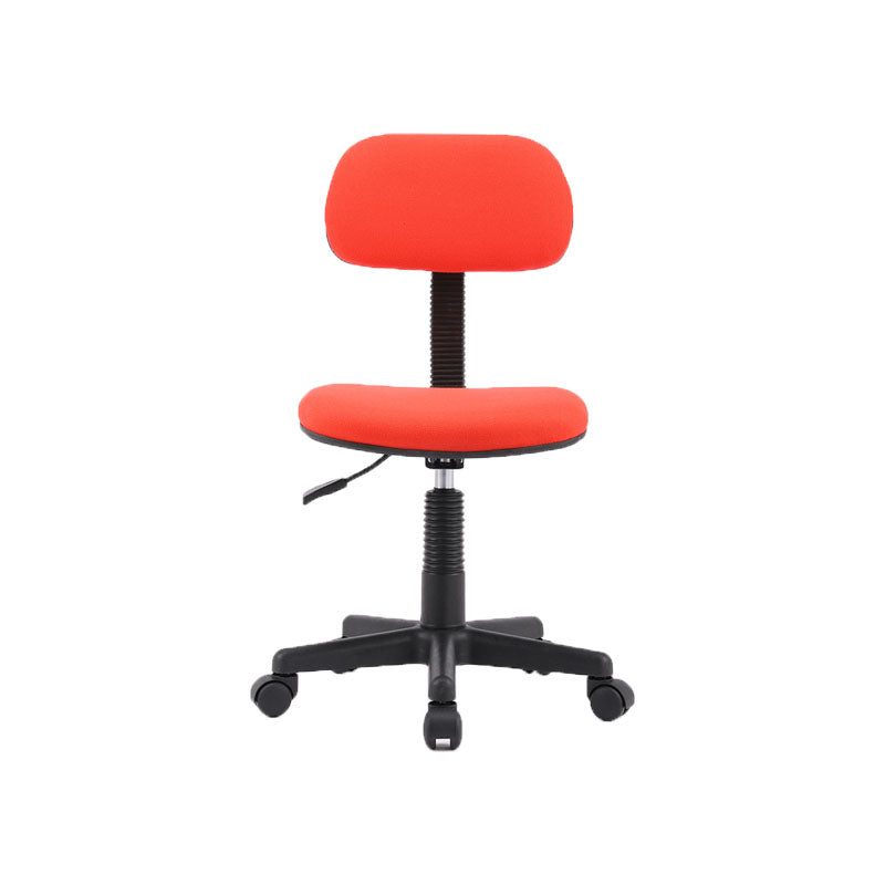 Armless Office Chair Rotatable Nylon Base Task Chair with Wheels