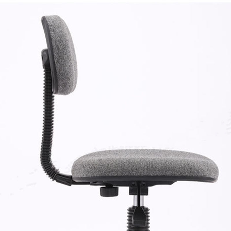 Armless Office Chair Rotatable Nylon Base Task Chair with Wheels